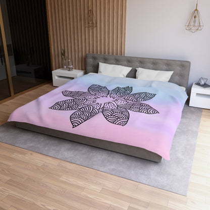 Serene Bloom Microfiber Duvet Cover