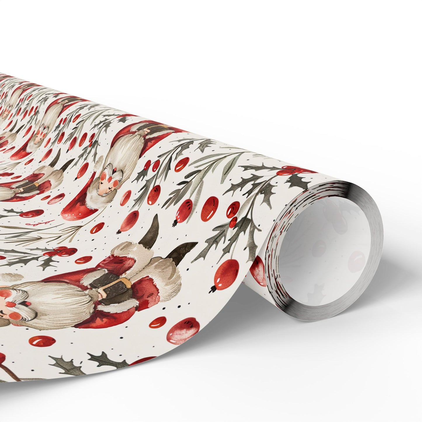 Jingle & Holly Santa Wrapping Paper
