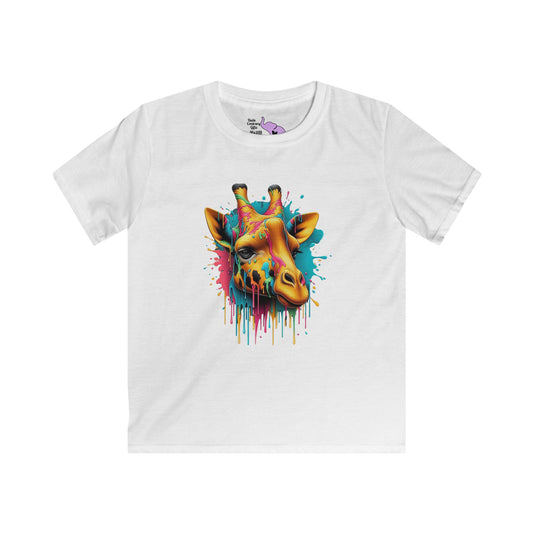 Colorful Giraffe Youth Softstyle Tee