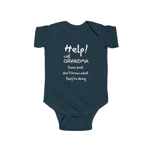 Help! Call Grandma Infant Fine Jersey Bodysuit