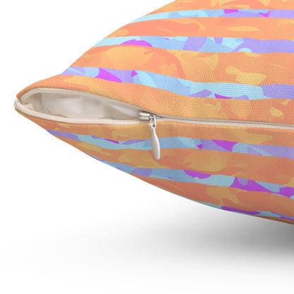 Split Spectrum Camo Throw Pillow
