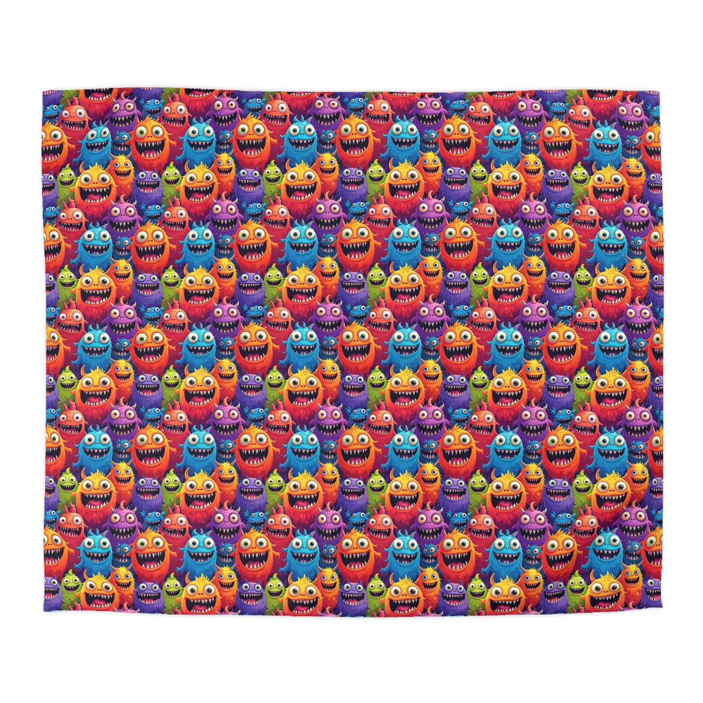 Happy Little Monsters Microfiber Duvet Cover