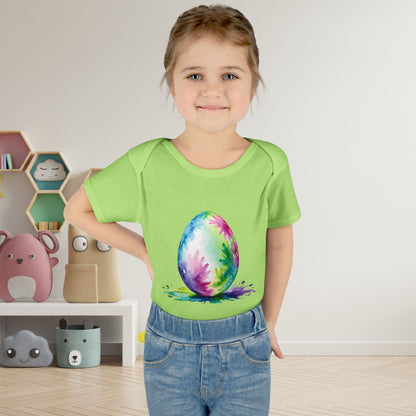 Colorful Easter Egg Infant Baby Rib Bodysuit