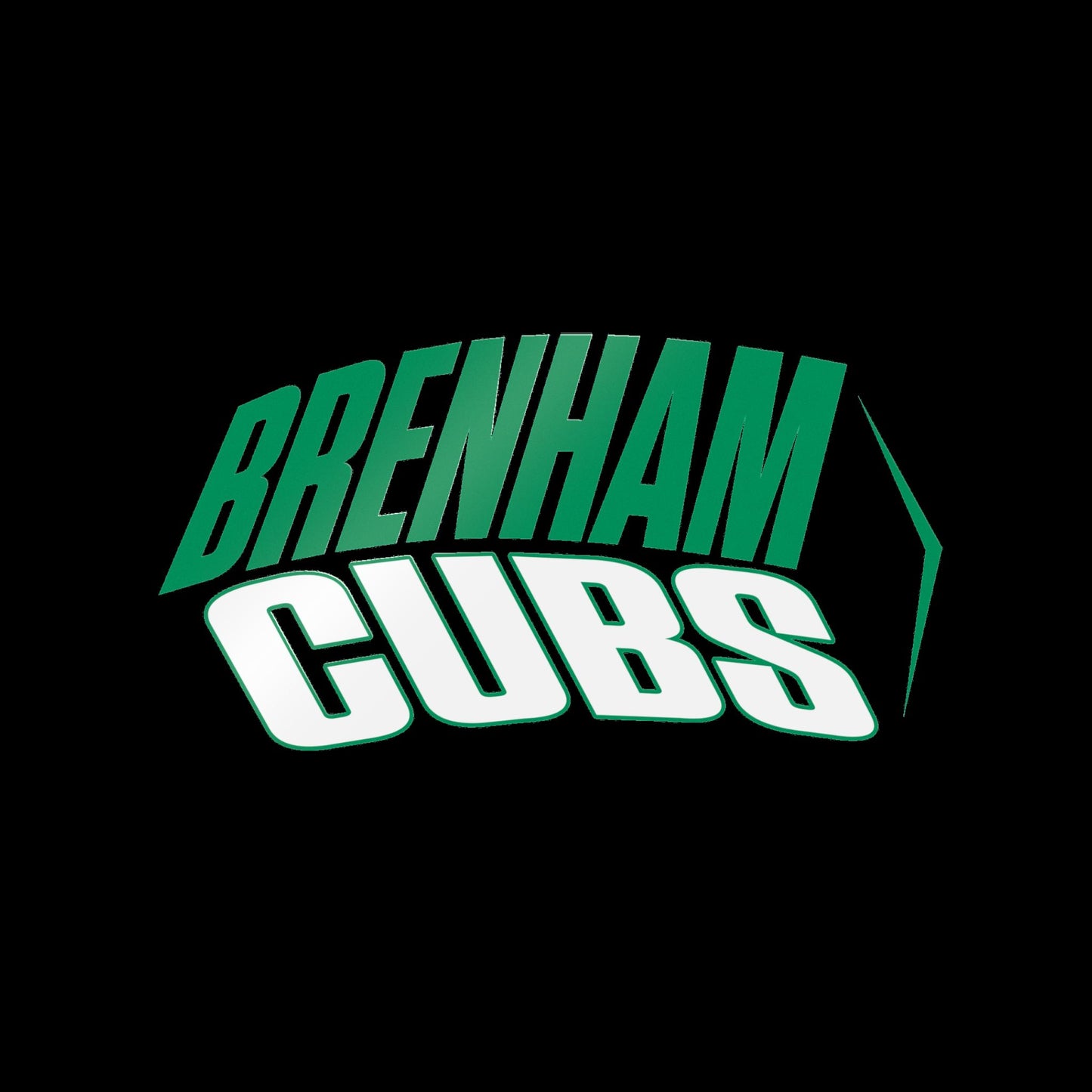 Brenham Cubs (Angled, White) Decal