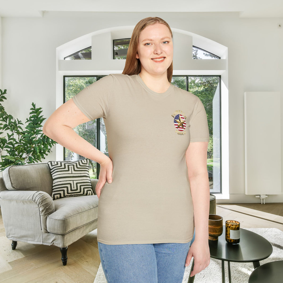 Gold Star Sister Forever Proud Adult T-shirt