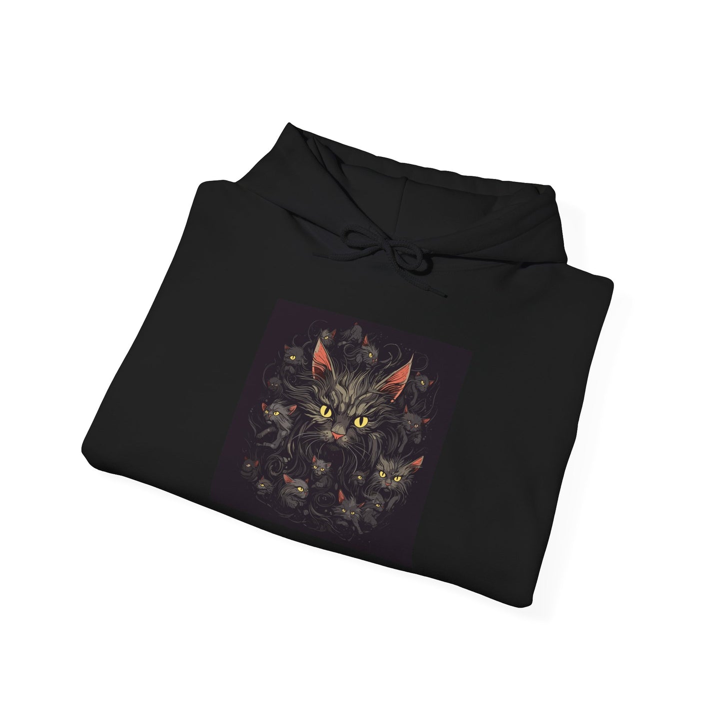 Creepy Black Cats 1 Heavy Blend™ Hooded Sweatshirt