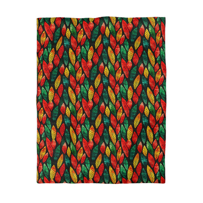 Festival Fire Microfiber Duvet Cover