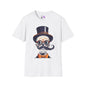 Top Hat & Mustache Skull Adult T-shirt