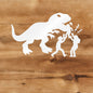 T-Rex Chases Family Decal