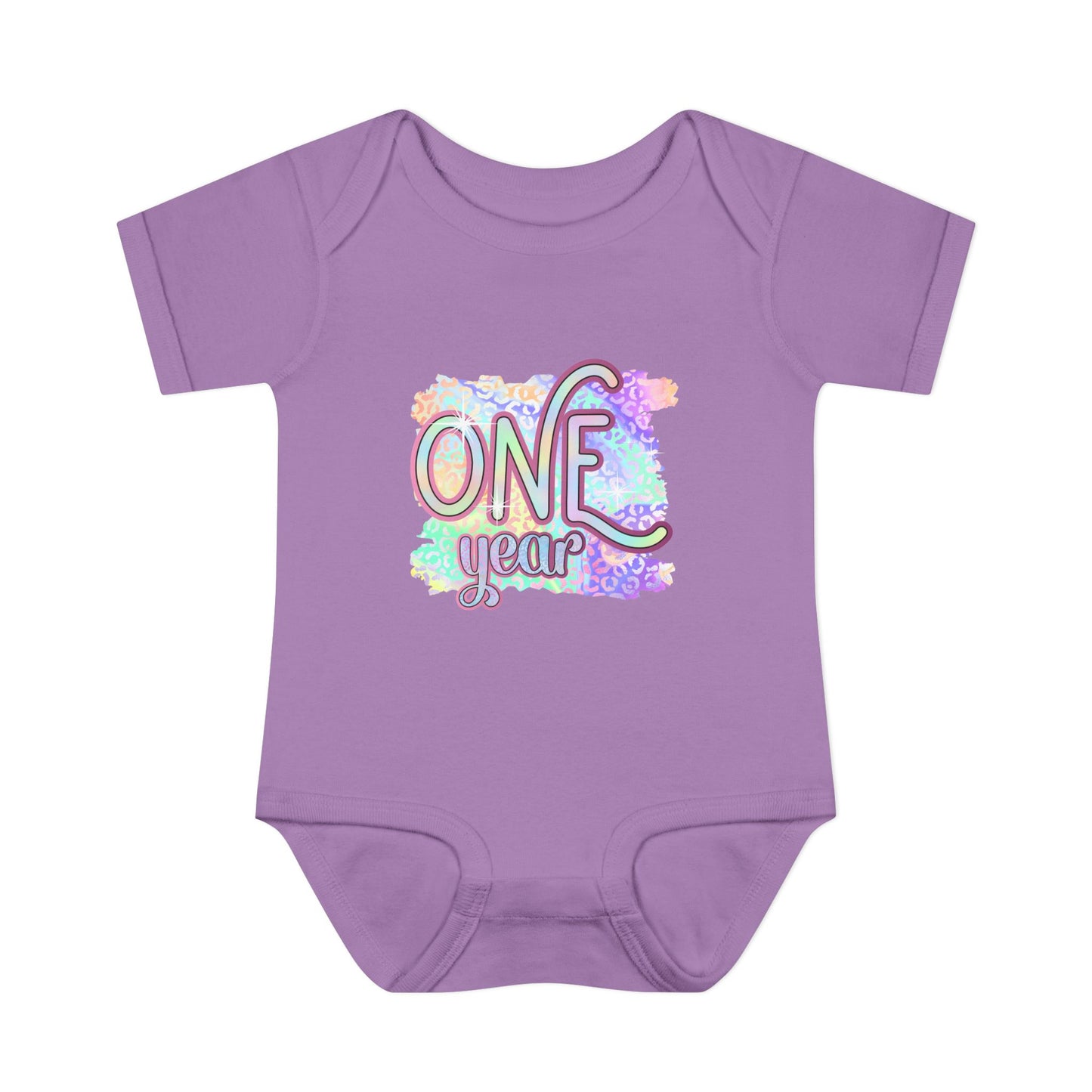 Pastel Wild One Milestone Baby Bodysuit-One Year