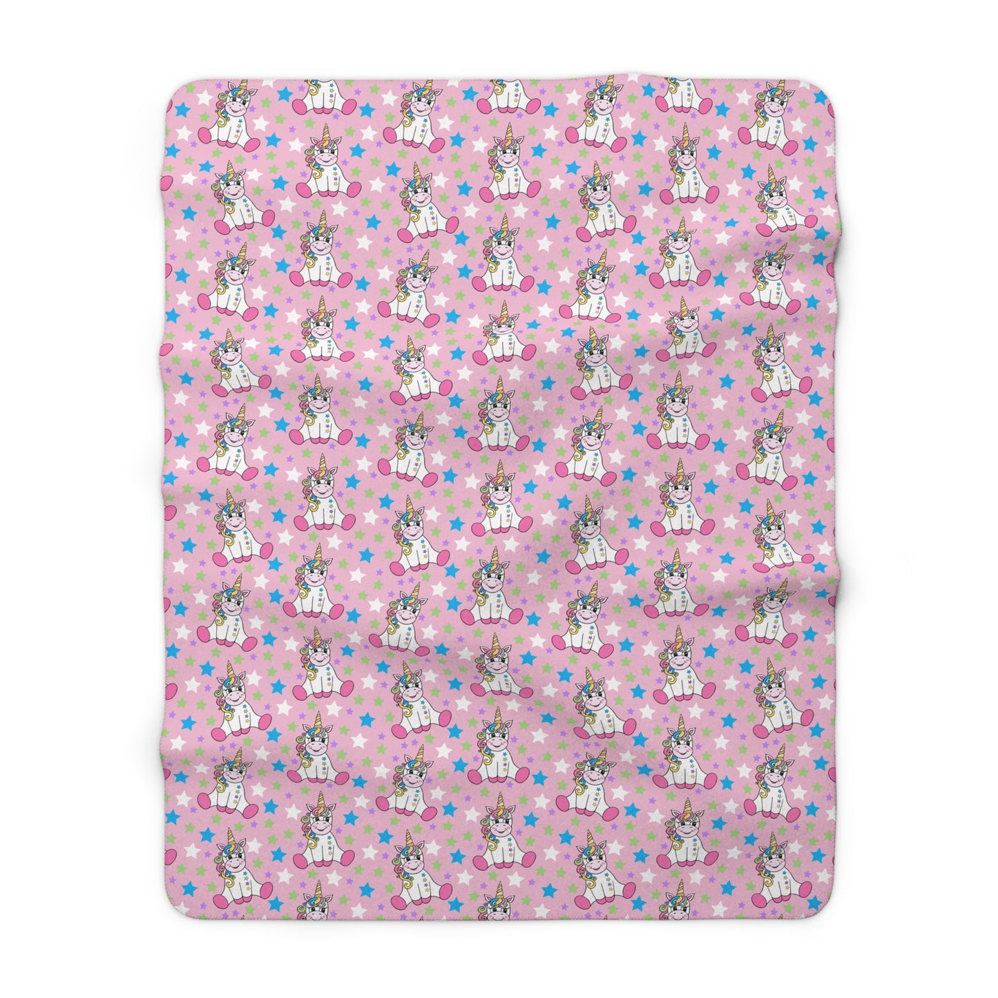 Twinkle Toes Unicorns Sherpa Fleece Blanket