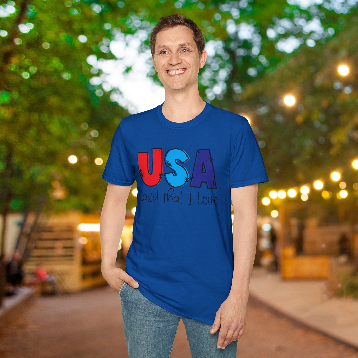 USA Land That I Love Adult T-shirt