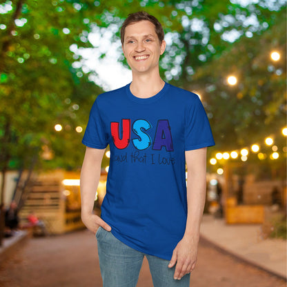 USA Land That I Love Adult T-shirt