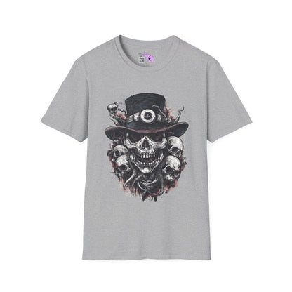 Creepy Skulls w/Top Hat Adult T-shirt