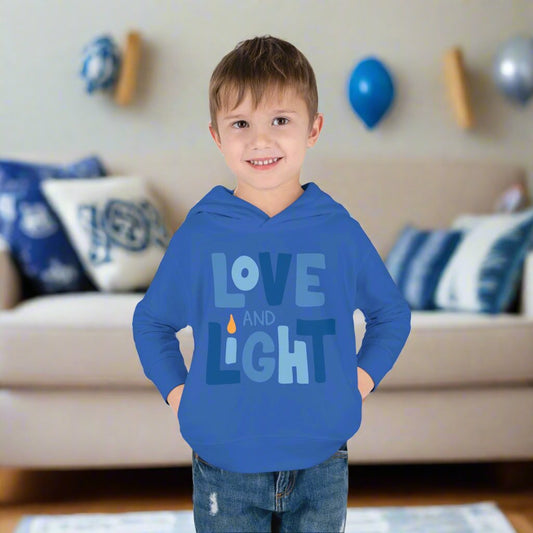 Hanukkah Love & Light 2 Toddler Pullover Fleece Hoodie