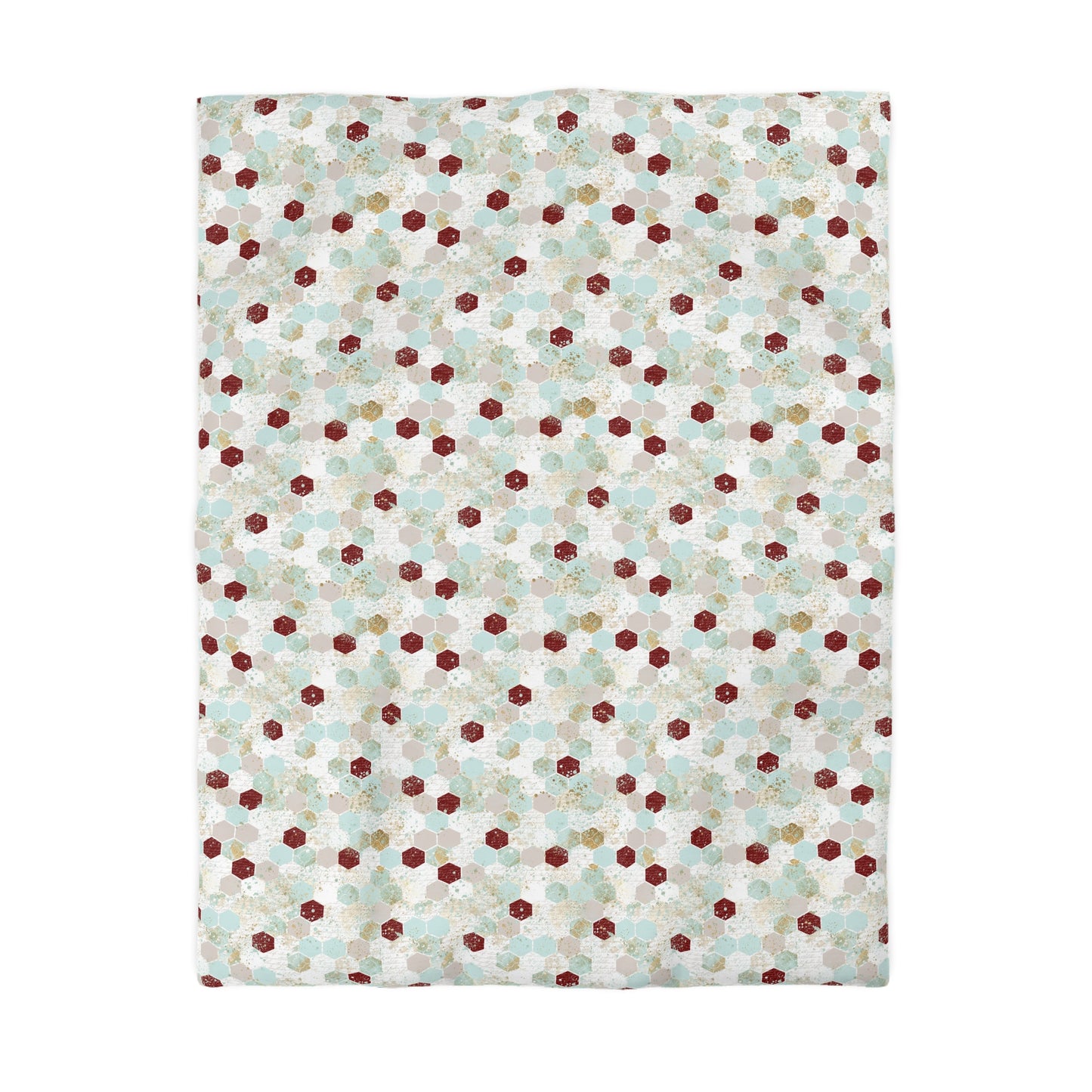 Love Letters & Honeycomb Microfiber Duvet Cover