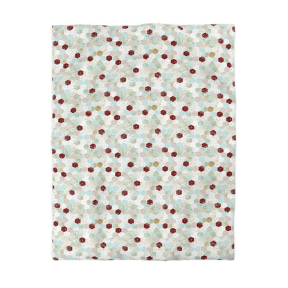Love Letters & Honeycomb Microfiber Duvet Cover