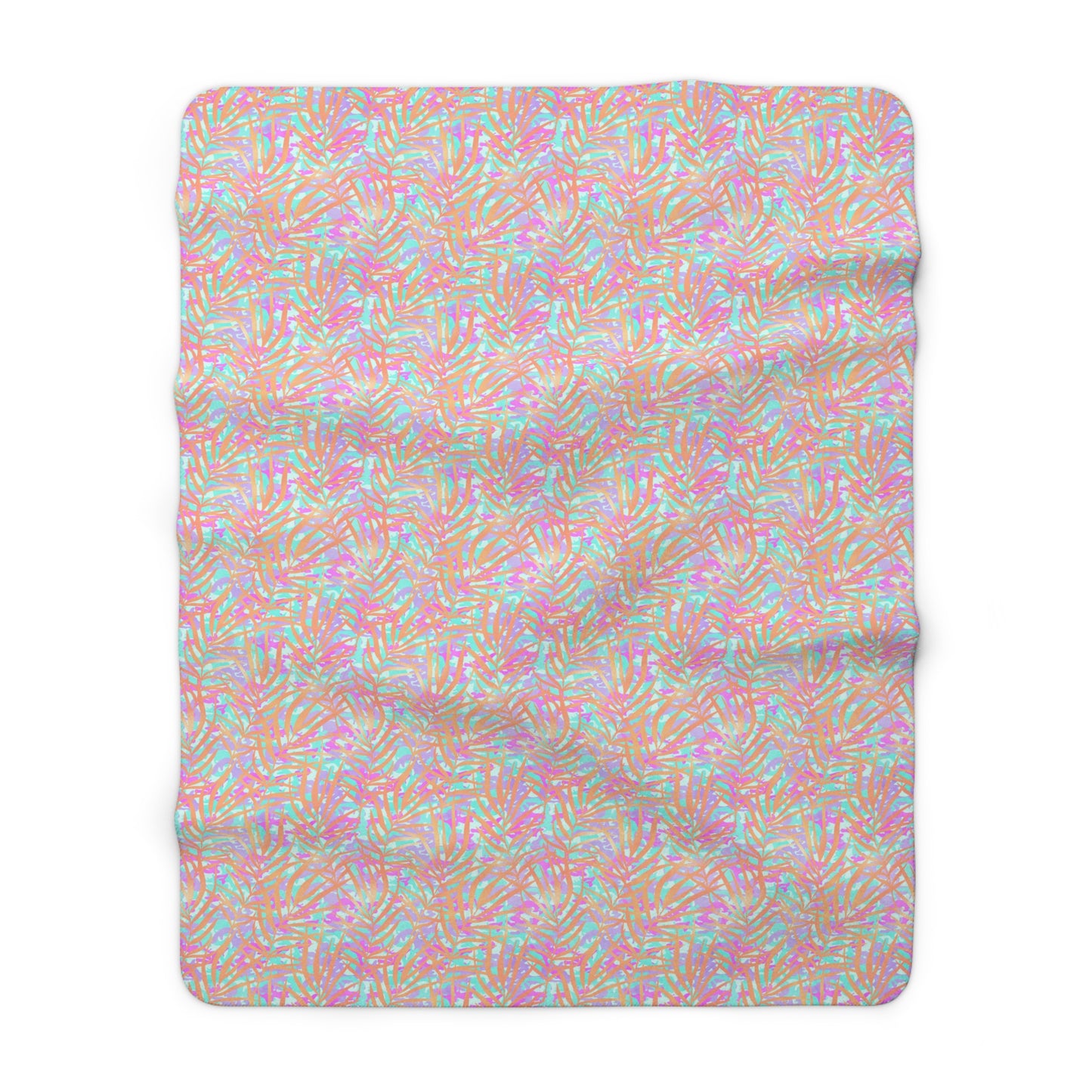 Tropical Sunset Palms Fleece Blanket