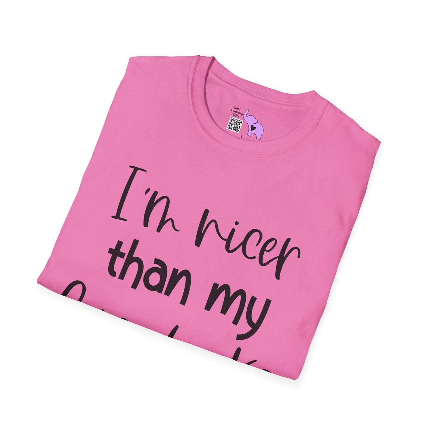 I'm Nicer Than My Face Looks Adult T-shirt
