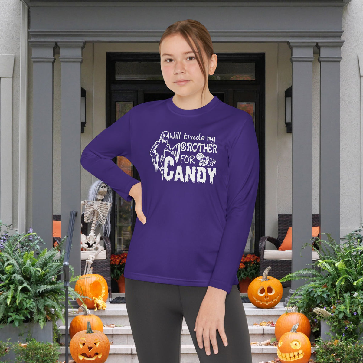 Will Trade My Brother For Candy Youth Long Sleeve Tee