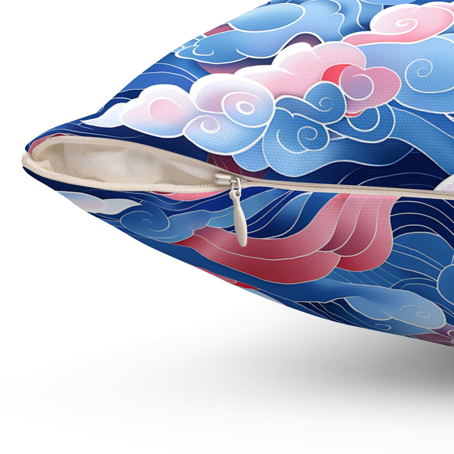 Azure Kumo Flow Throw Pillow