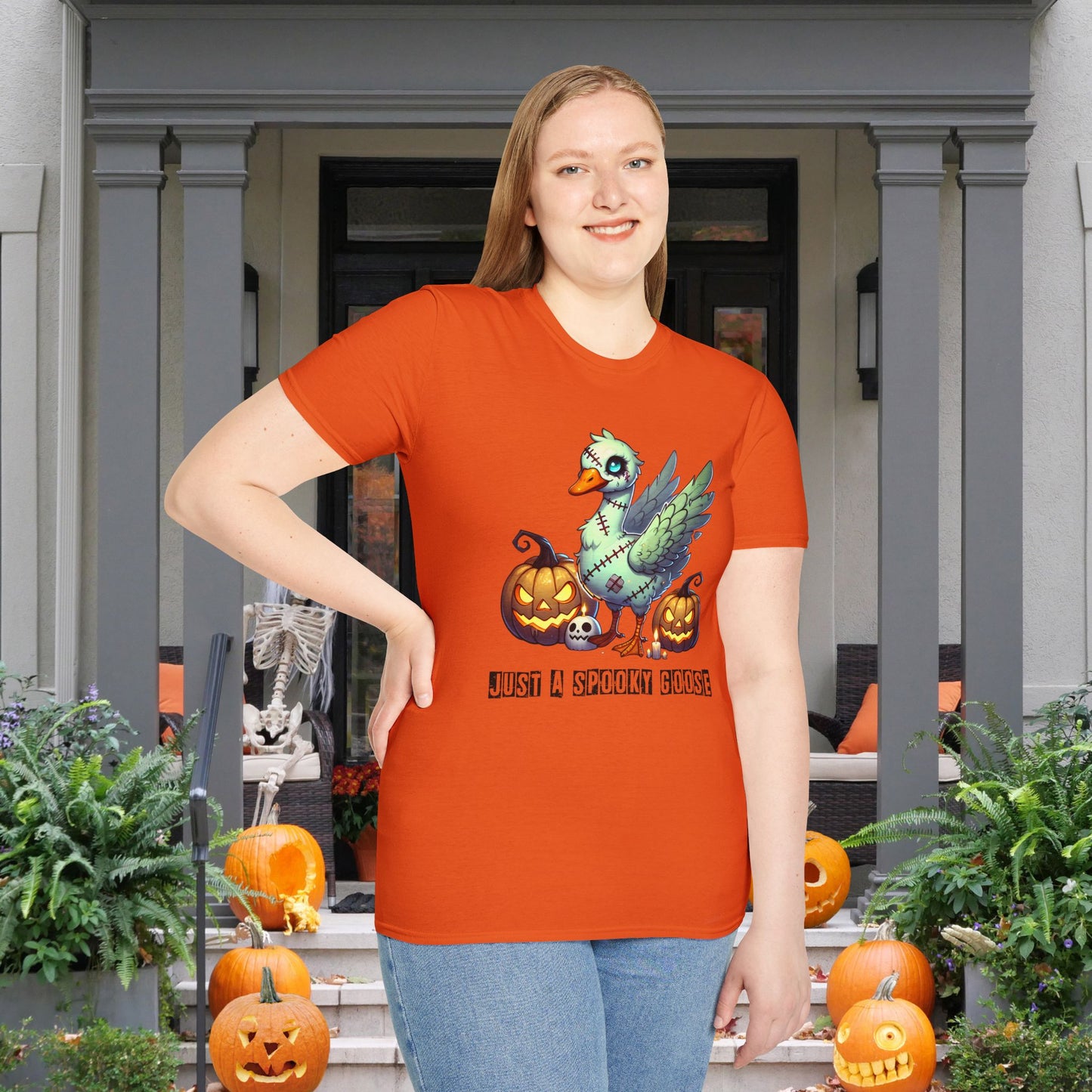 Just A Spooky Goose Adult T-shirt