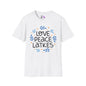 Hanukkah Love Peace Latkes Adult T-shirt