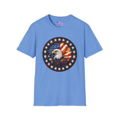 Stained Glass Eagle Adult T-shirt