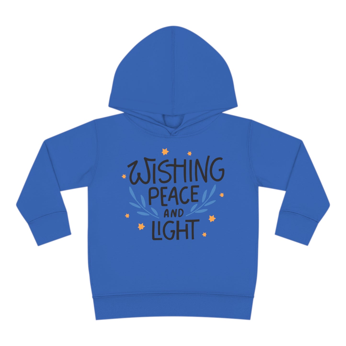 Hanukkah Wishing Peace & Light 3 Toddler Pullover Fleece Hoodie