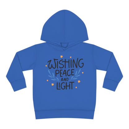 Hanukkah Wishing Peace & Light 3 Toddler Pullover Fleece Hoodie