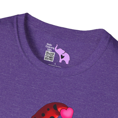 Let It Be Valentine Gnome Peace Sign Adult T-shirt