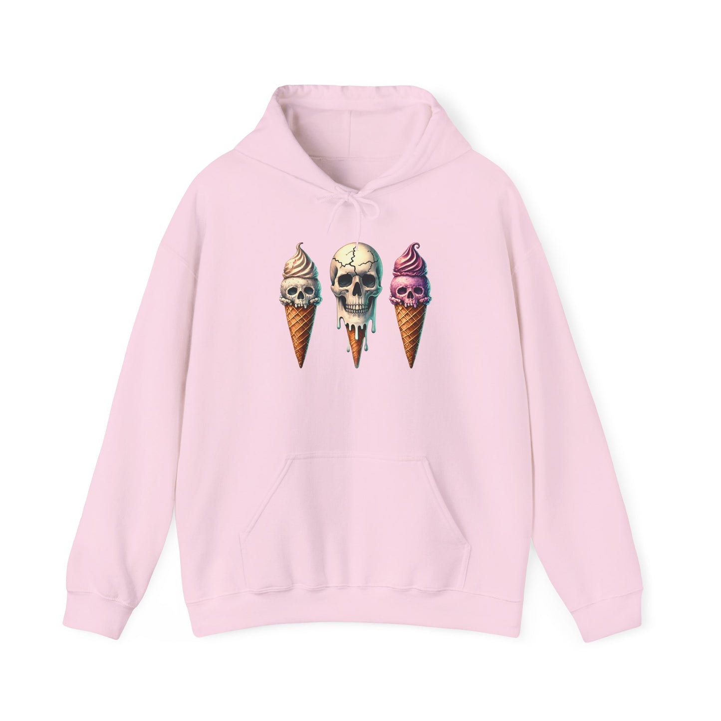 Ice Cream Cone Skull Heavy Blend™ Hooded Sweatshirt