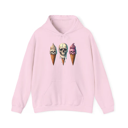 Ice Cream Cone Skull Heavy Blend™ Hooded Sweatshirt