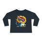 Cool Sunflower Kitten 1 Toddler Long Sleeve Tee