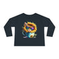 Cool Sunflower Kitten 2 Toddler Long Sleeve Tee
