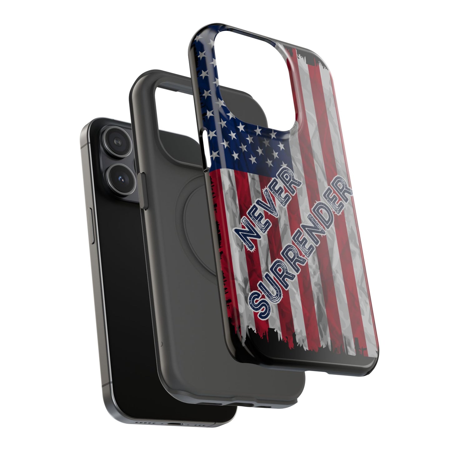 Never Surrender American Flag Impact-Resistant Cases