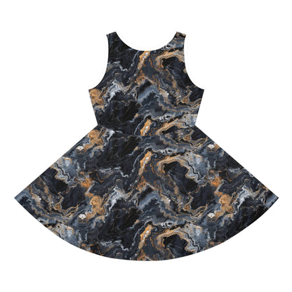 Moonspill Marble Girls' Sleeveless Sundress
