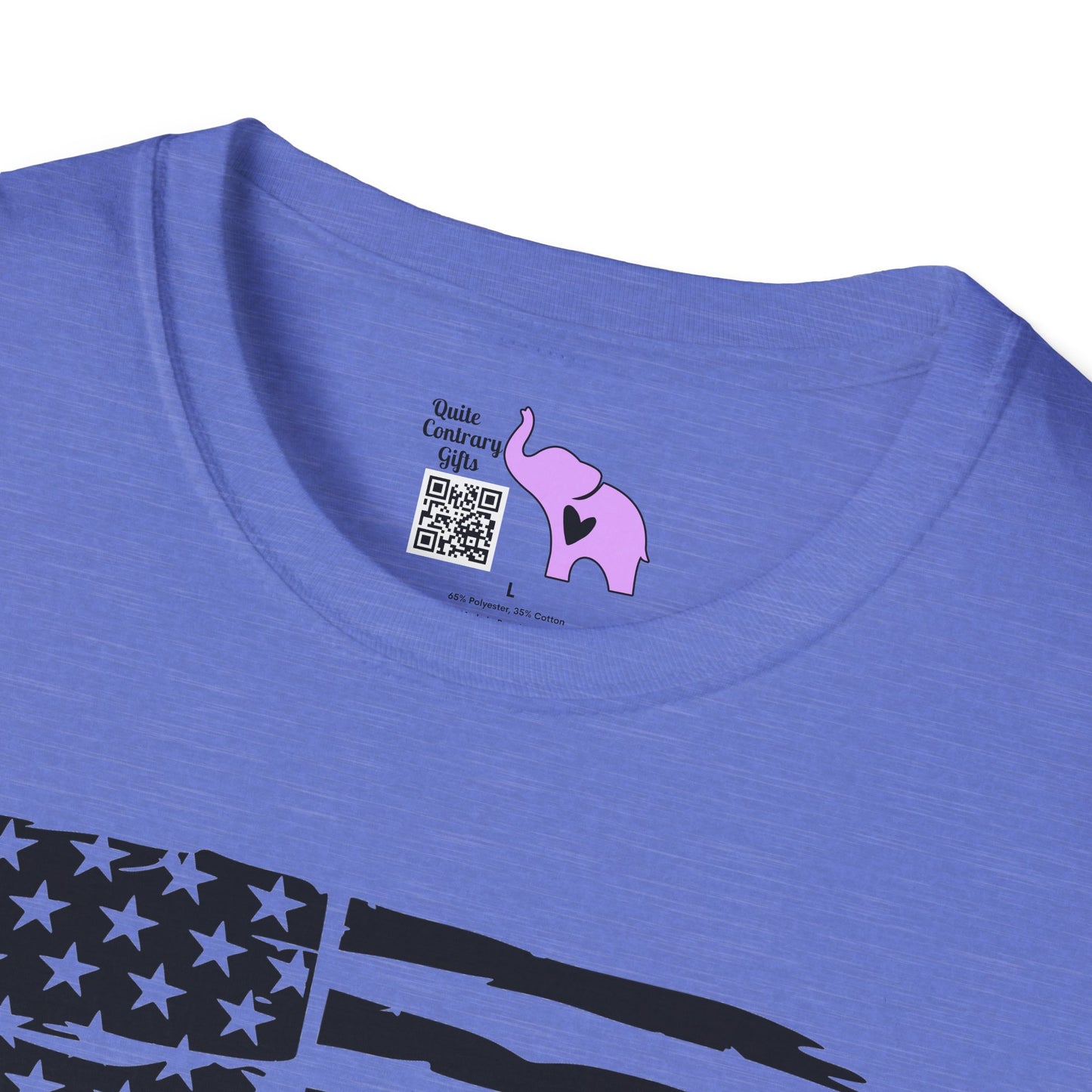 Thin Blue Line American Flag Adult T-shirt