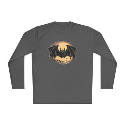 Bat Over Moon Adult Long Sleeve Tee