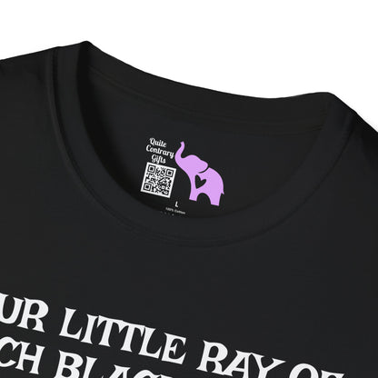 Your Little Ray of Pitch Black Has Arrived (Rainbow) Adult T-shirt