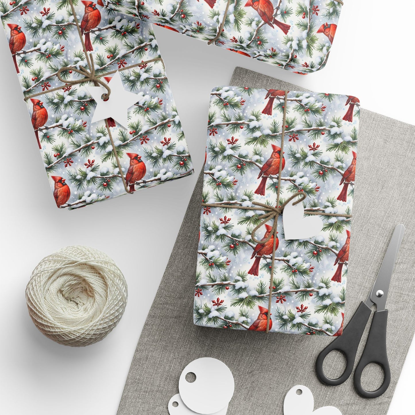 Cardinal Winter Elegance Wrapping Paper