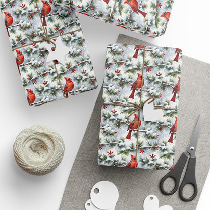 Cardinal Winter Elegance Wrapping Paper