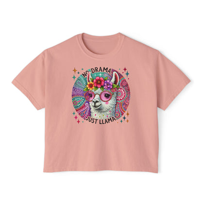 No Drama Just Llama Women's Boxy Tee