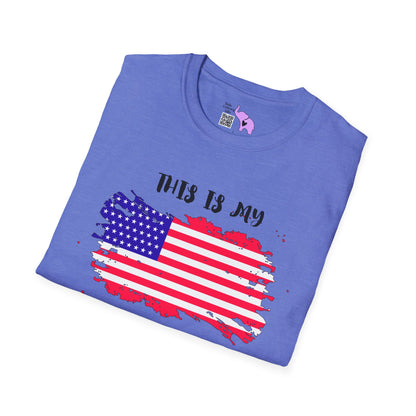 This is My Pride Flag American Flag Adult T-shirt
