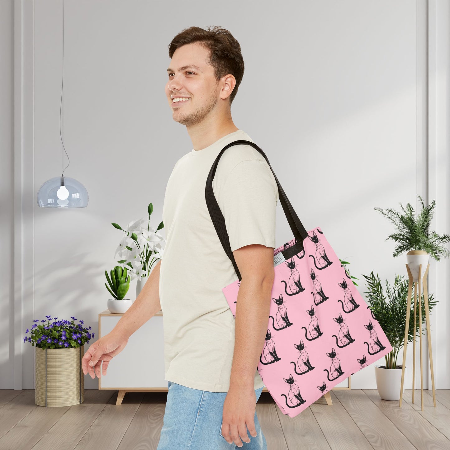 Siamese Charm – Pink Whisper Canvas Tote Bag