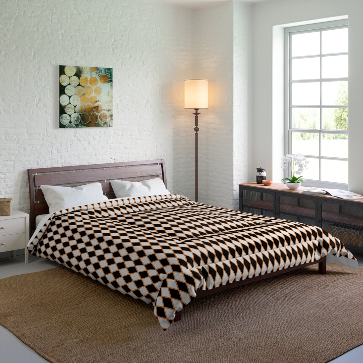 Midnight Ember Harlequin Comforter