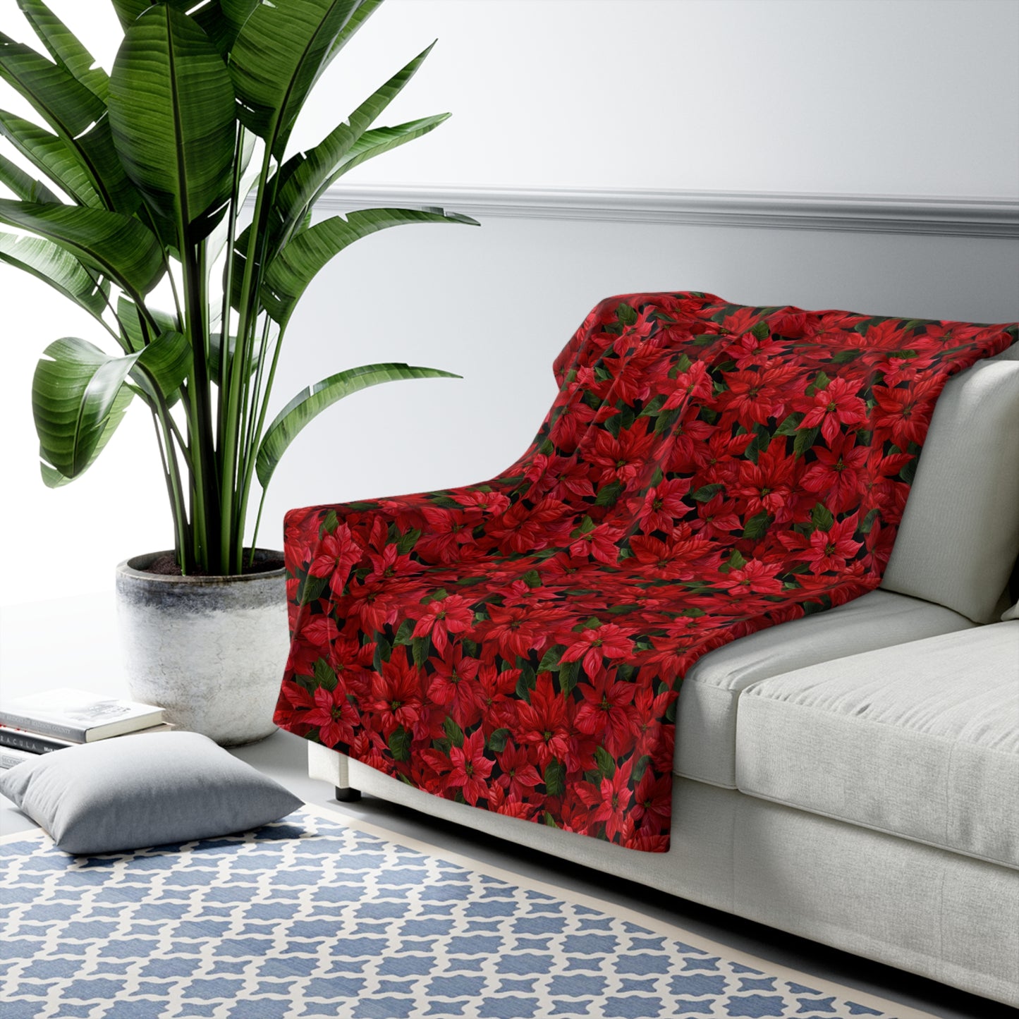 Crimson Noel Fleece Blanket