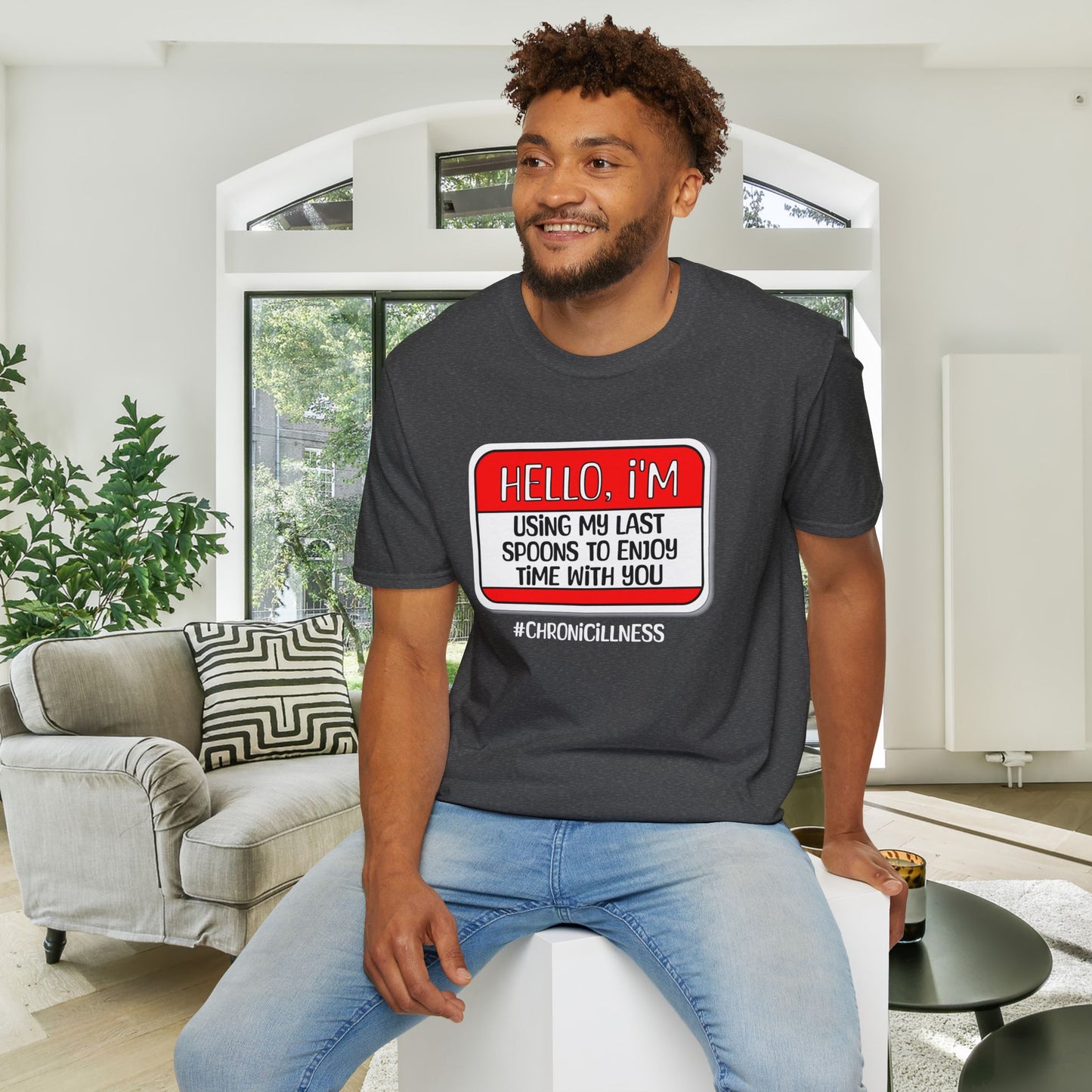 Hello, I'm Using My Last Spoons To Enjoy Time With You Adult T-shirt