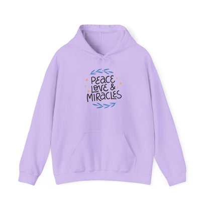 Hanukkah Peace Love & Miracles 2 Heavy Blend™ Hooded Sweatshirt