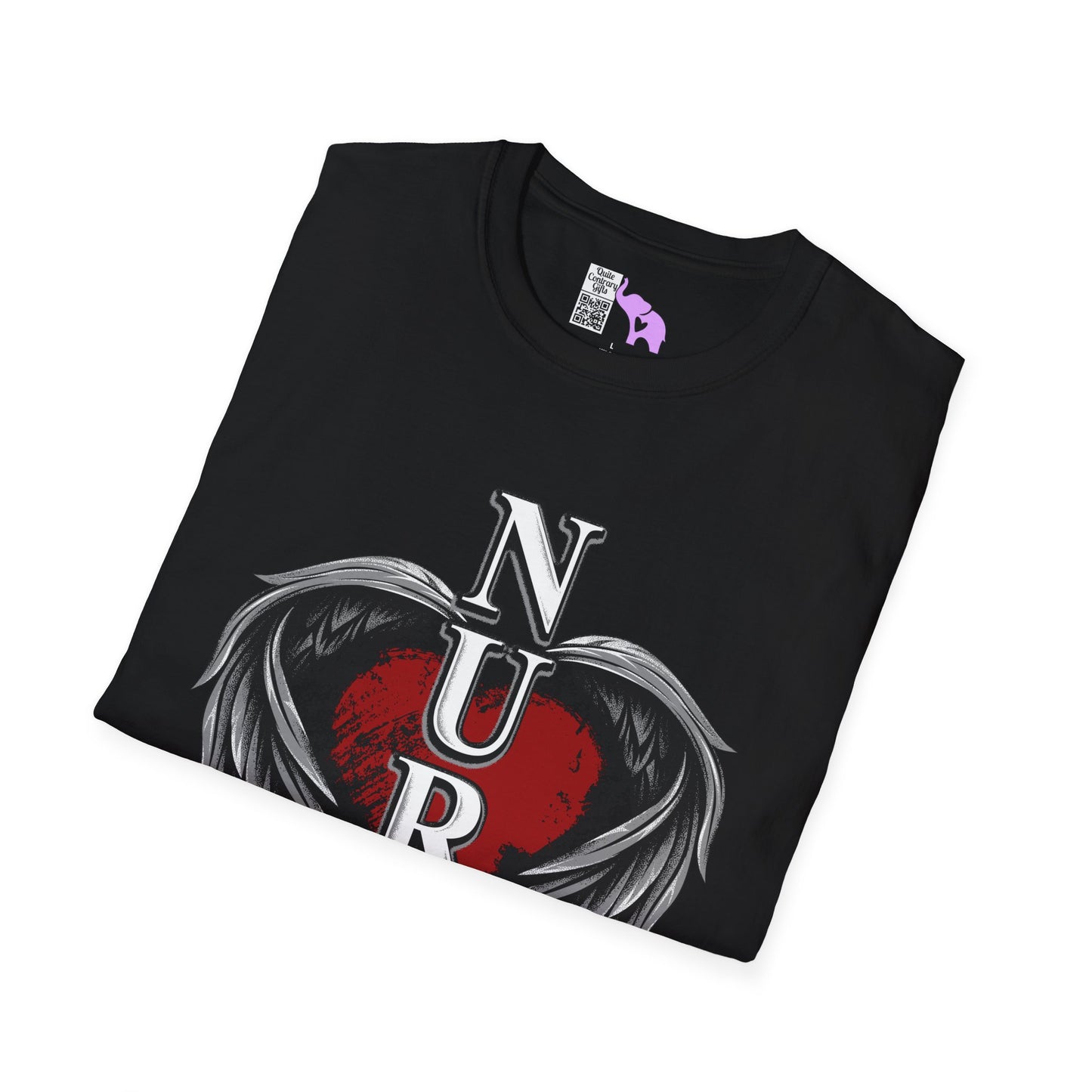 Nurse Heart & Angel Wings Adult T-shirt